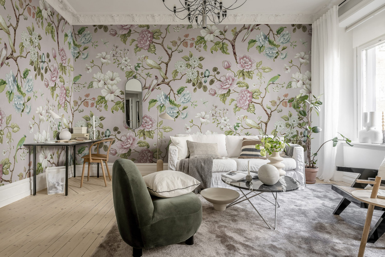 Fototapet, Grandiflora, Soft Pink, Rebel Walls