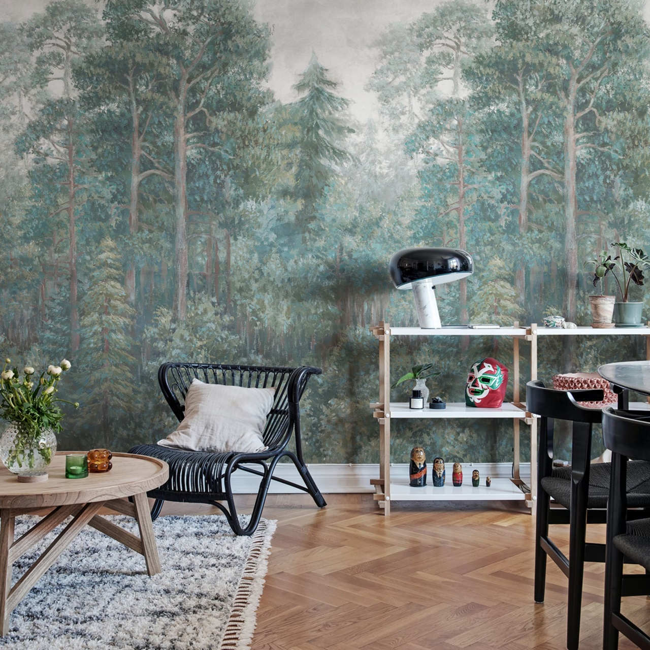 Fototapet, Green Wood, Emerald, Rebel Walls - 3