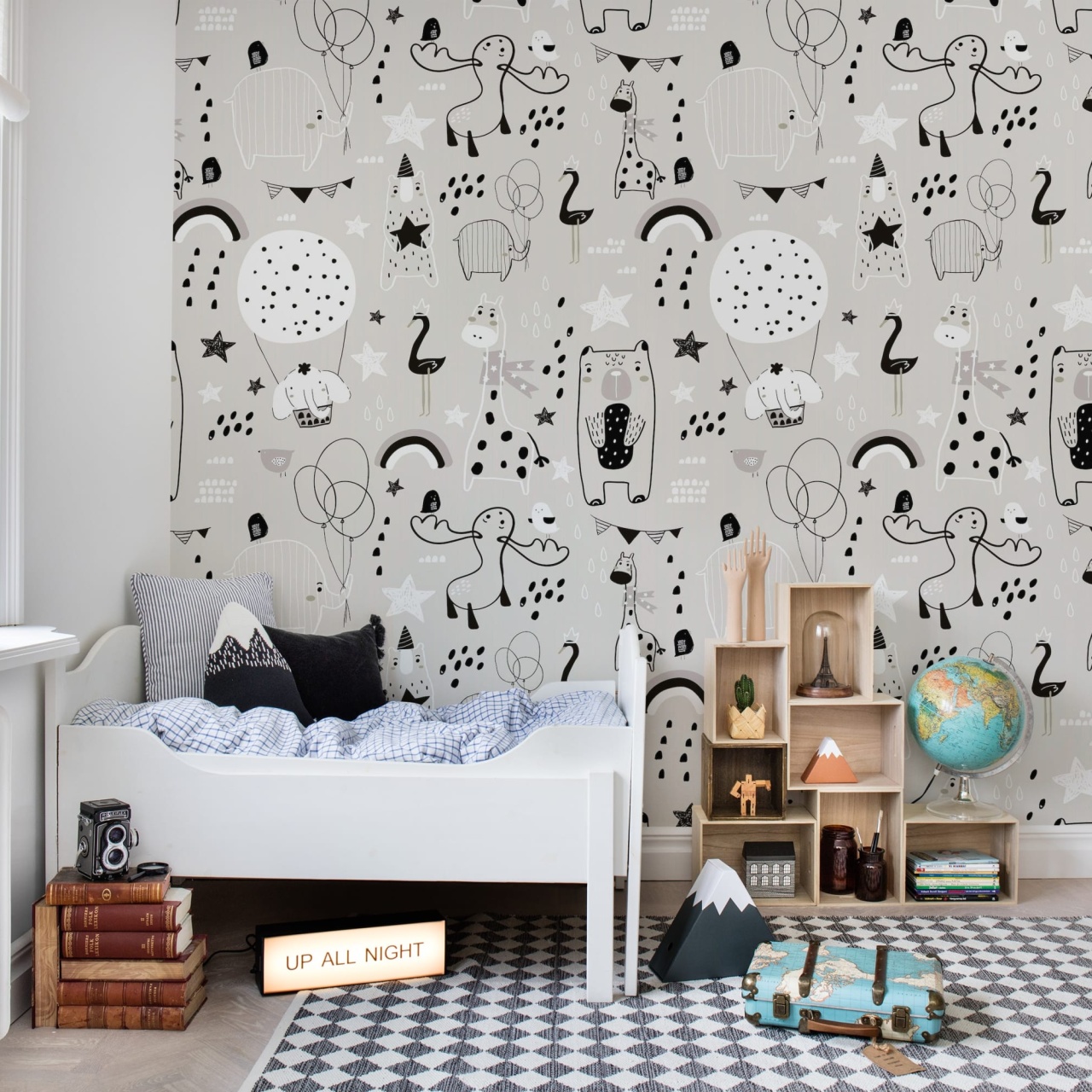Fototapet, Happy Animals, Gray, Rebel Walls