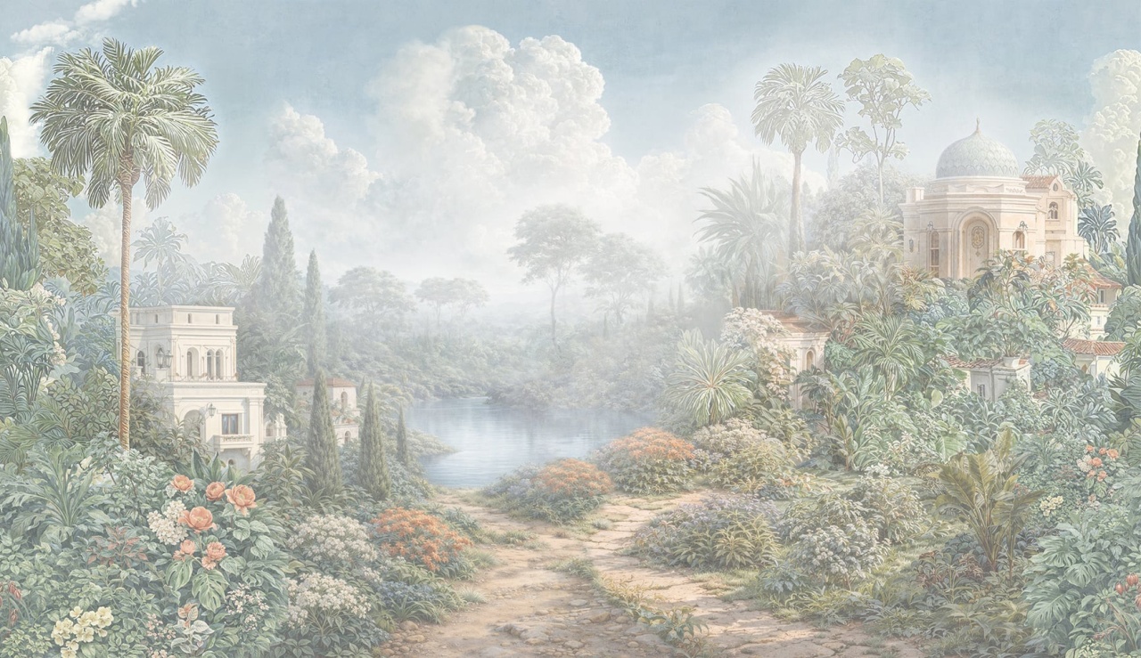 Fototapet Imperial Garden Reverie - personalizat, VLAdiLA — imaginea 2