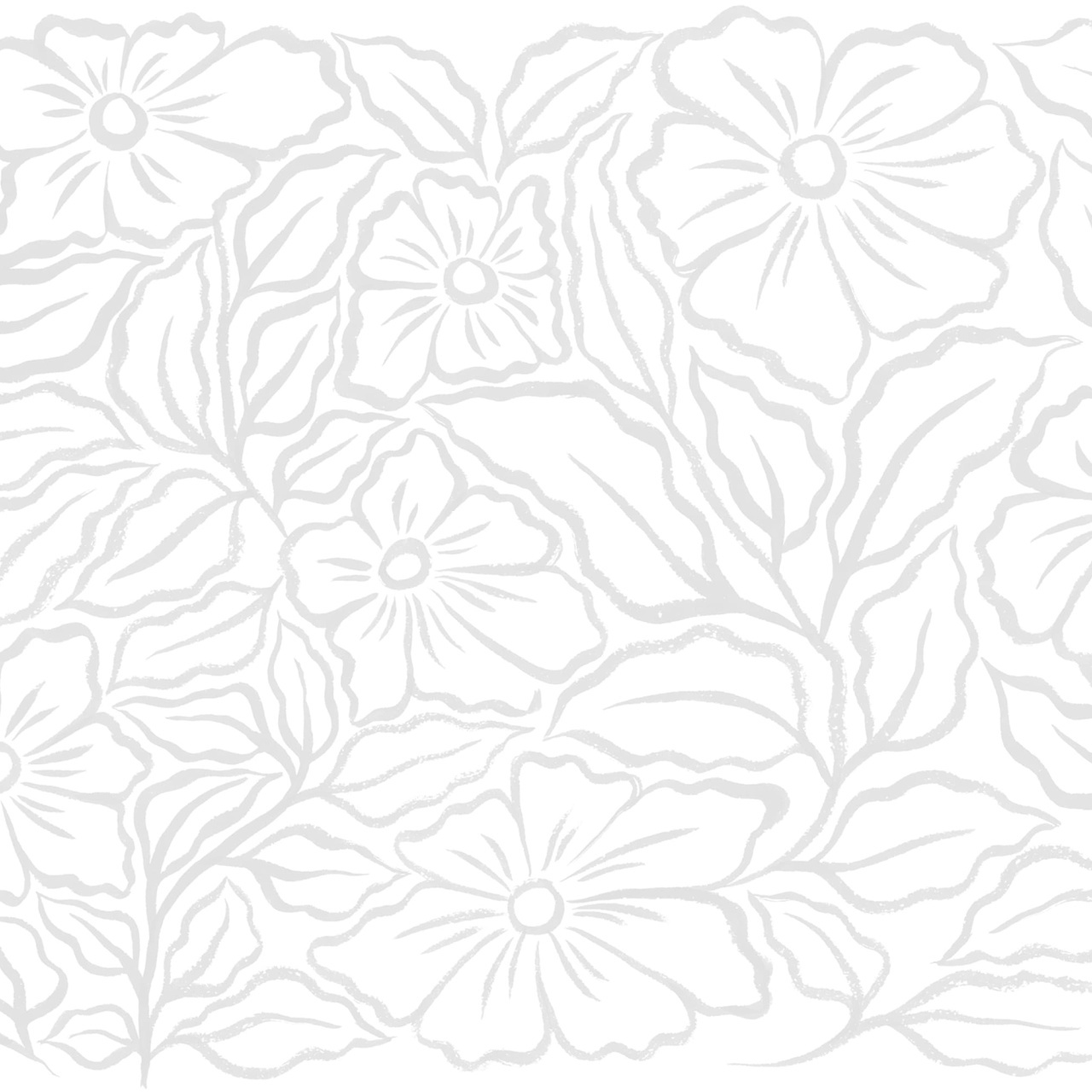 Fototapet, Ink Flowers, White, Rebel Walls - 2