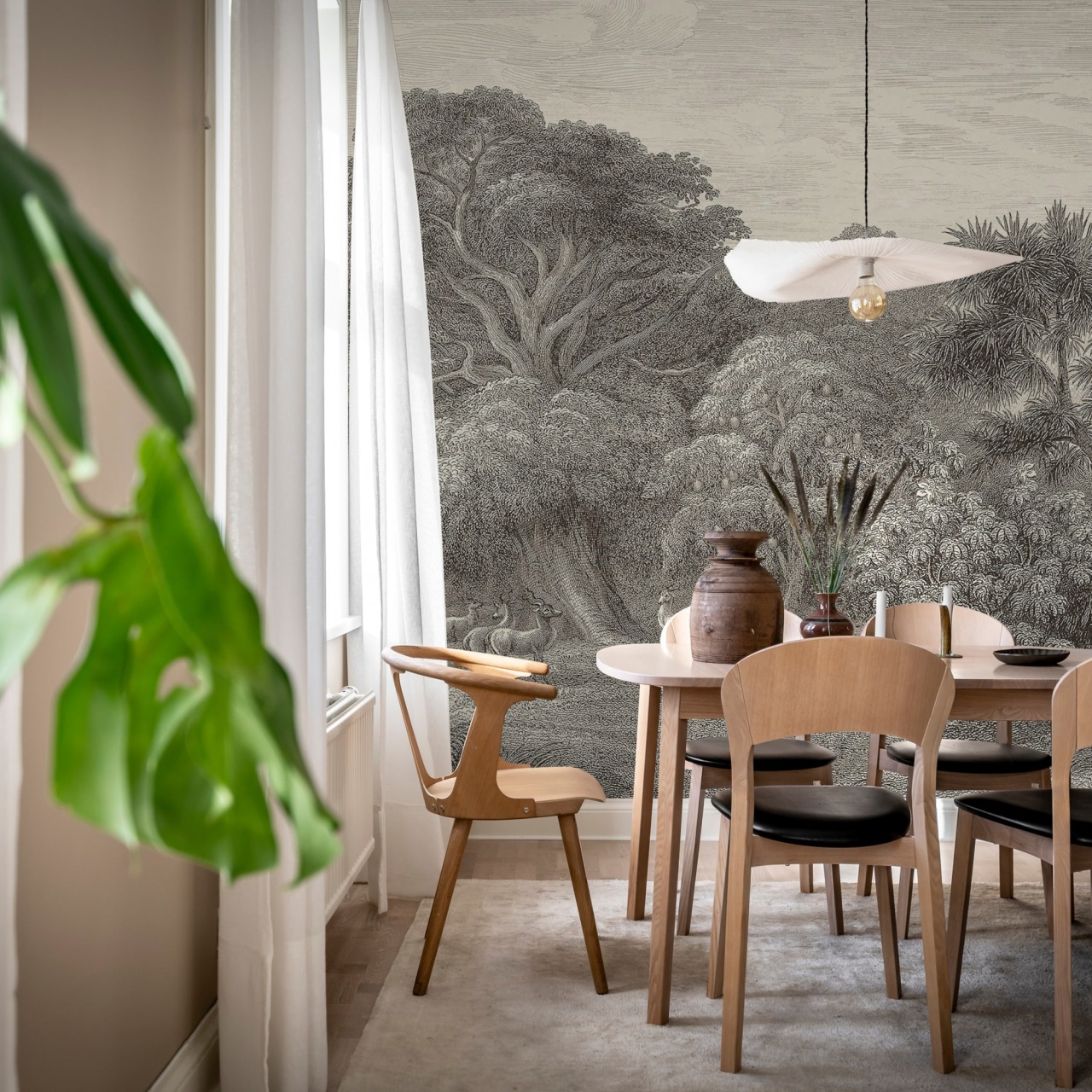 Fototapet, Jungle Forest, Beige, Rebel Walls - 3
