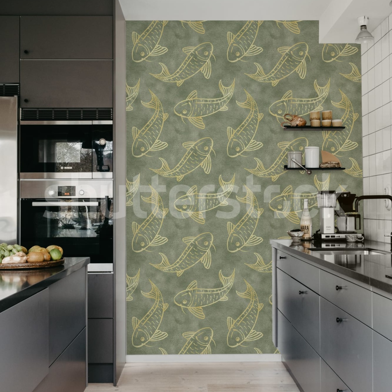Fototapet, Koi Pond, Green, Rebel Walls - 3