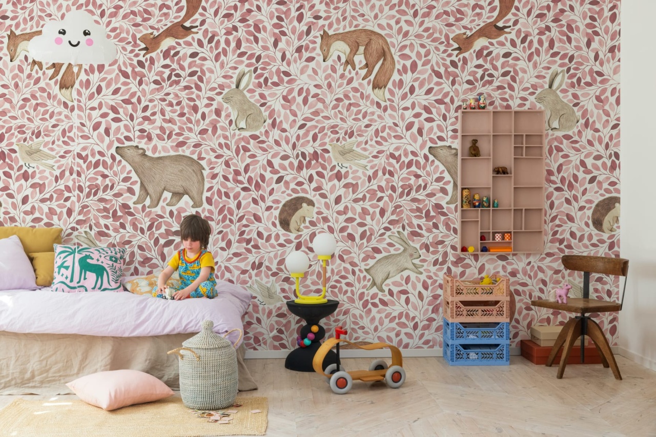 Fototapet, Lullaby, Pink, Rebel Walls