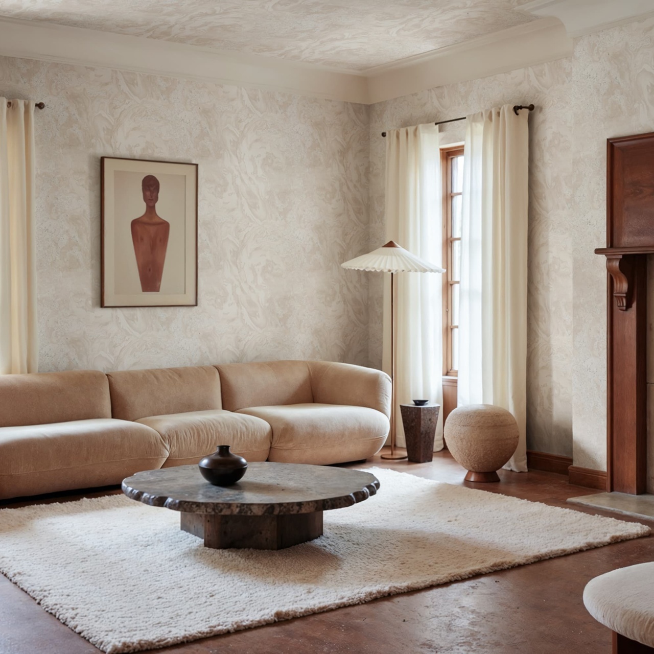 Fototapet, Marble Flow, Beige, Rebel Walls - 3