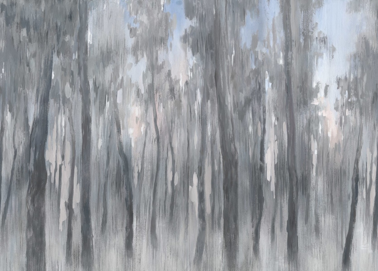 Fototapet, Morning Forest, Gray, Rebel Walls — imaginea 2