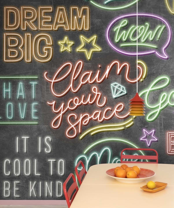 Fototapet, Neon Vibes, Graphite, Rebel Walls - 3