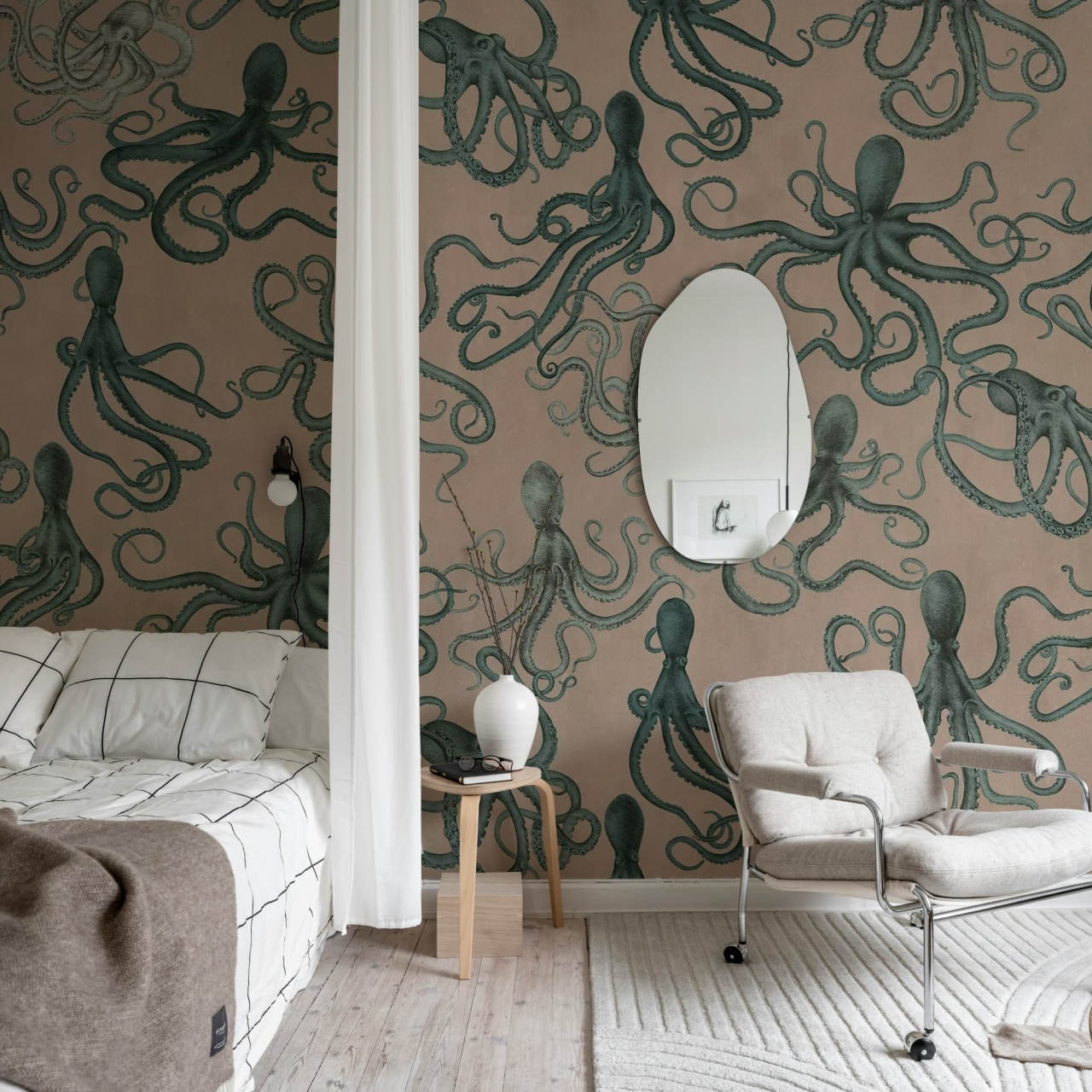Fototapet, Octopus, Pink, Rebel Walls - 3
