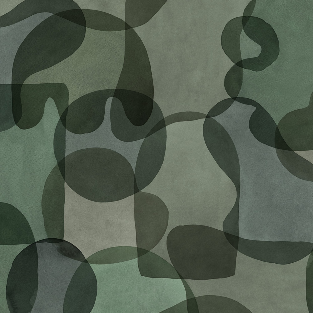 Fototapet, Overlap, Green, Rebel Walls - 2