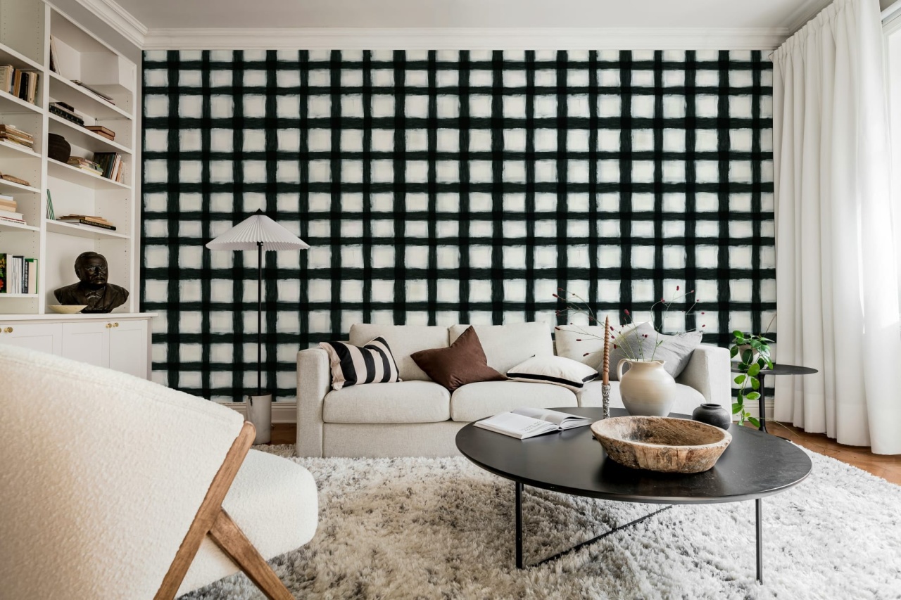 Fototapet, Painted Square, Black & White, Rebel Walls