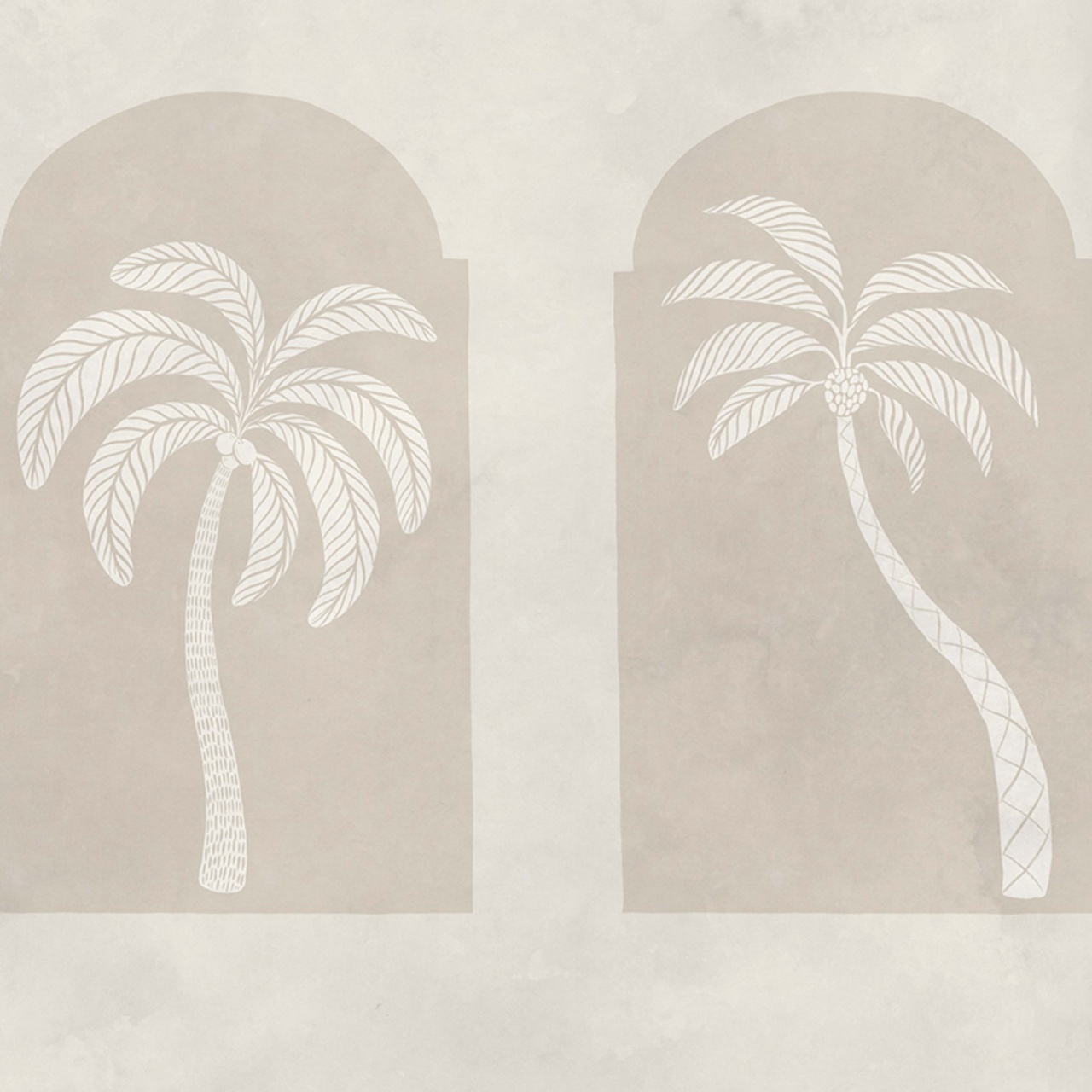 Fototapet, Palm Arches, Beige, Rebel Walls - 2
