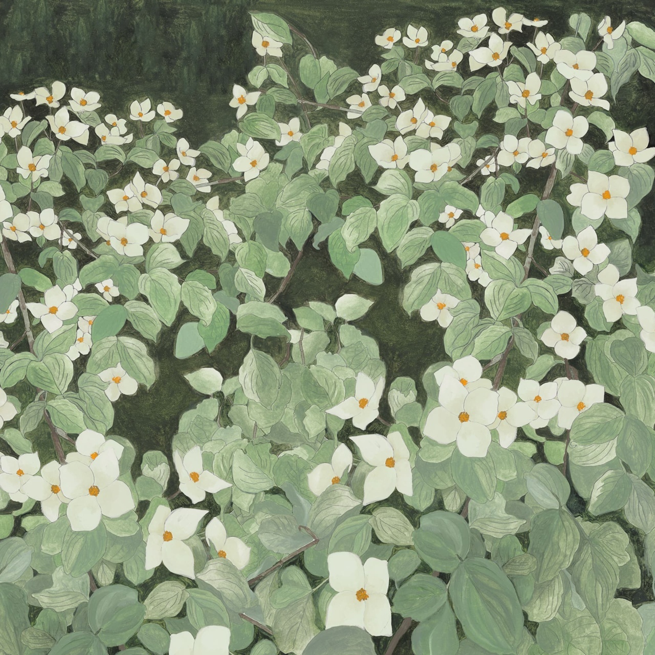 Fototapet, Parkflowers, White, Rebel Walls - 2