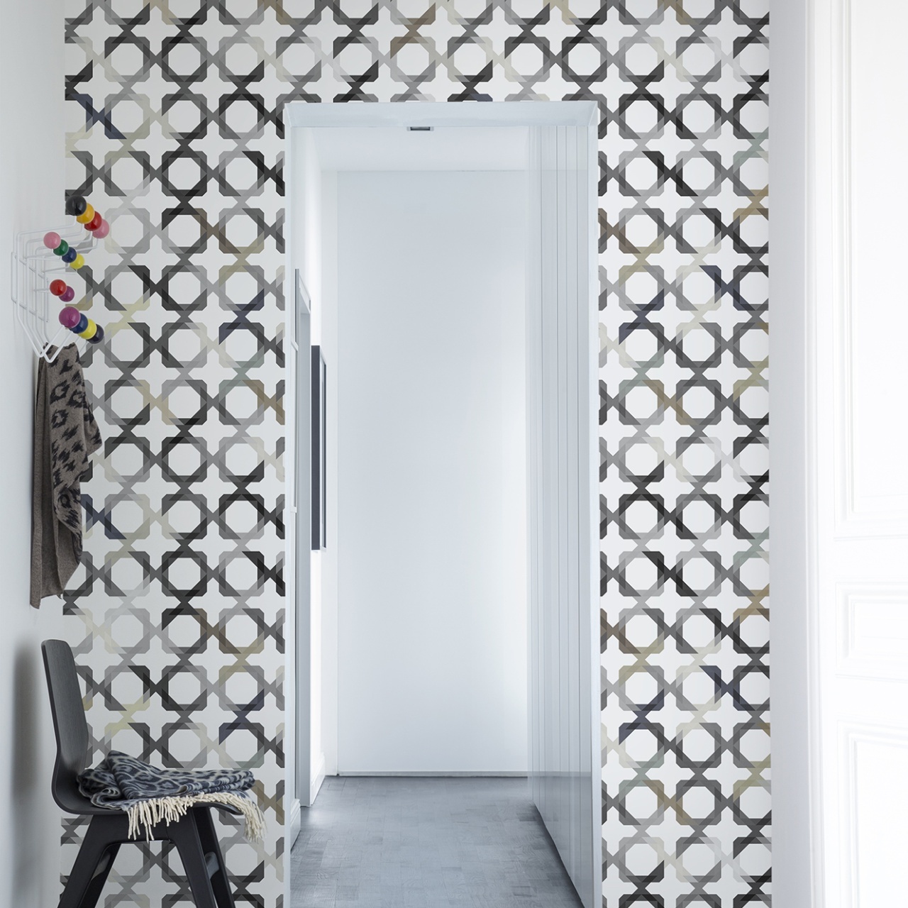 Fototapet, Patchwork Play, Grey, repetitiv, Rebel Walls