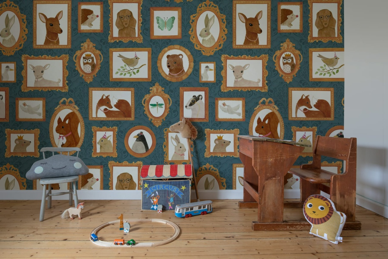 Fototapet, Pet Frames, Dark Blue, Rebel Walls