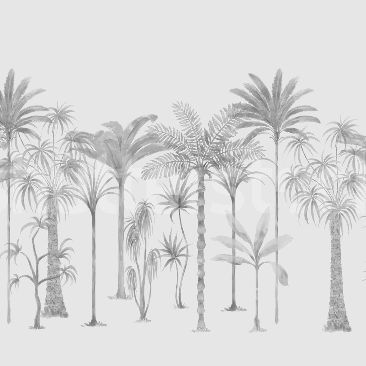 Fototapet, Playful Palms, Gray, Rebel Walls - 2