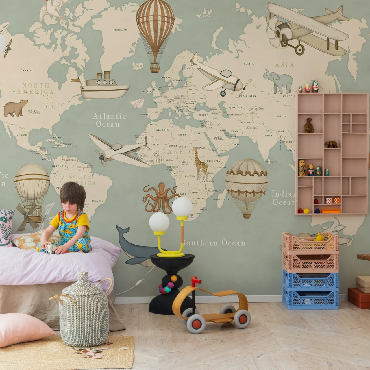 Fototapet, Playful World, Blue, Rebel Walls - 3