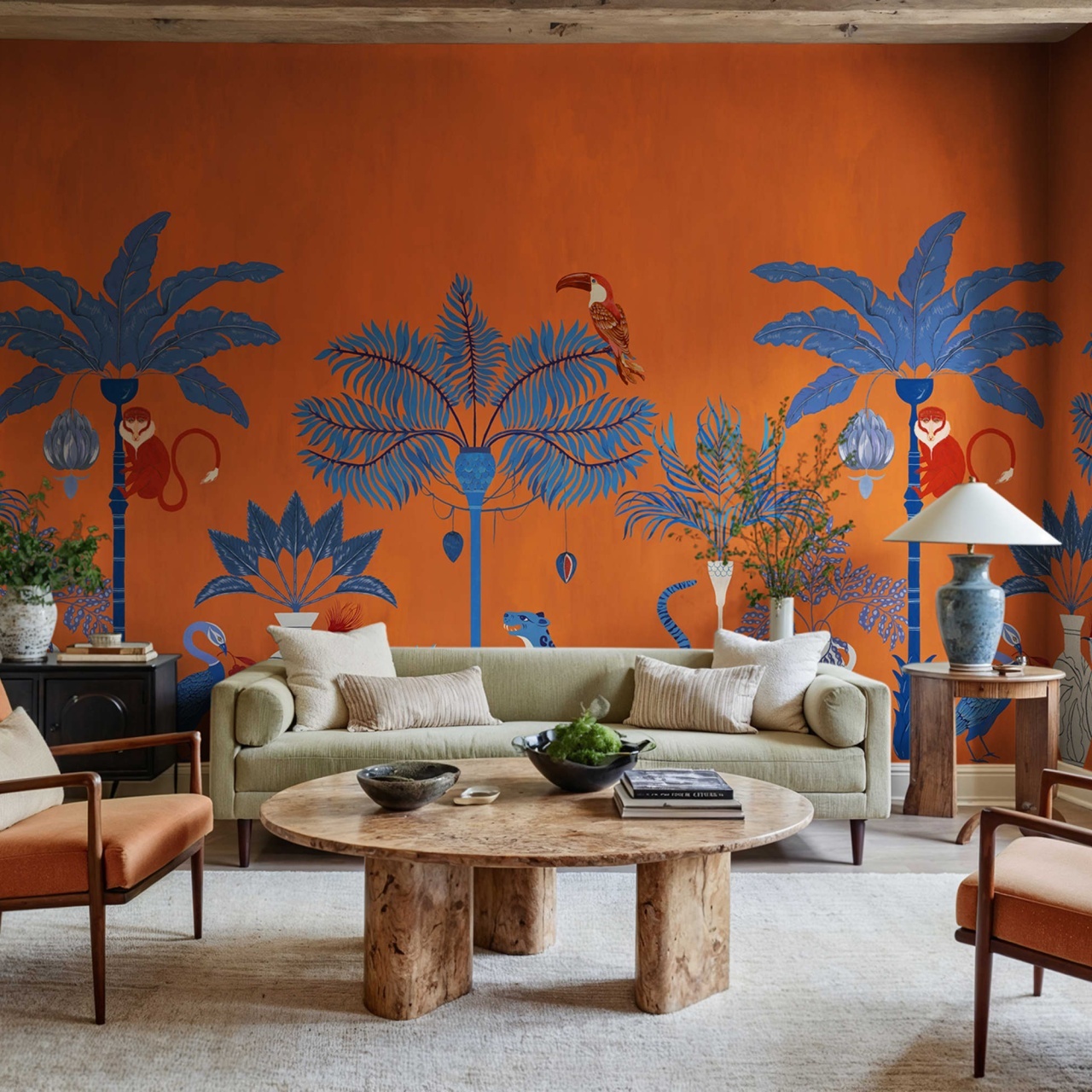 Fototapet, Savanna Chic, Orange, Rebel Walls - 3