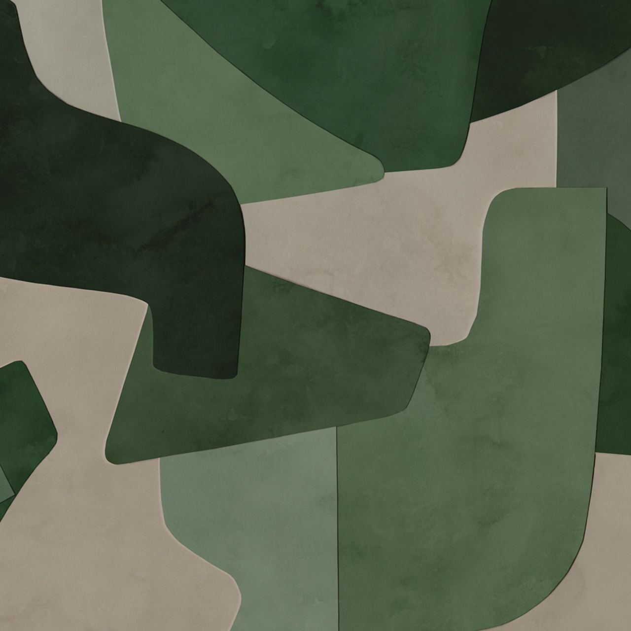 Fototapet, Serene Layers, Green, Rebel Walls - 2