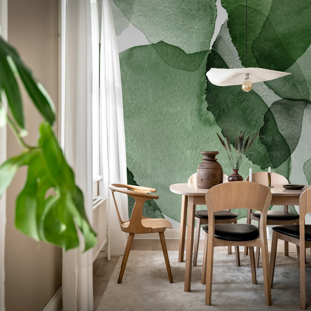 Fototapet, Shadow Petals, Green, Rebel Walls - 3
