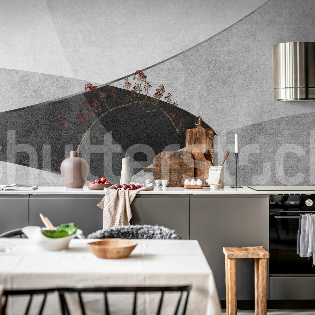 Fototapet, Shapes and Forms, Gray, Rebel Walls - 3