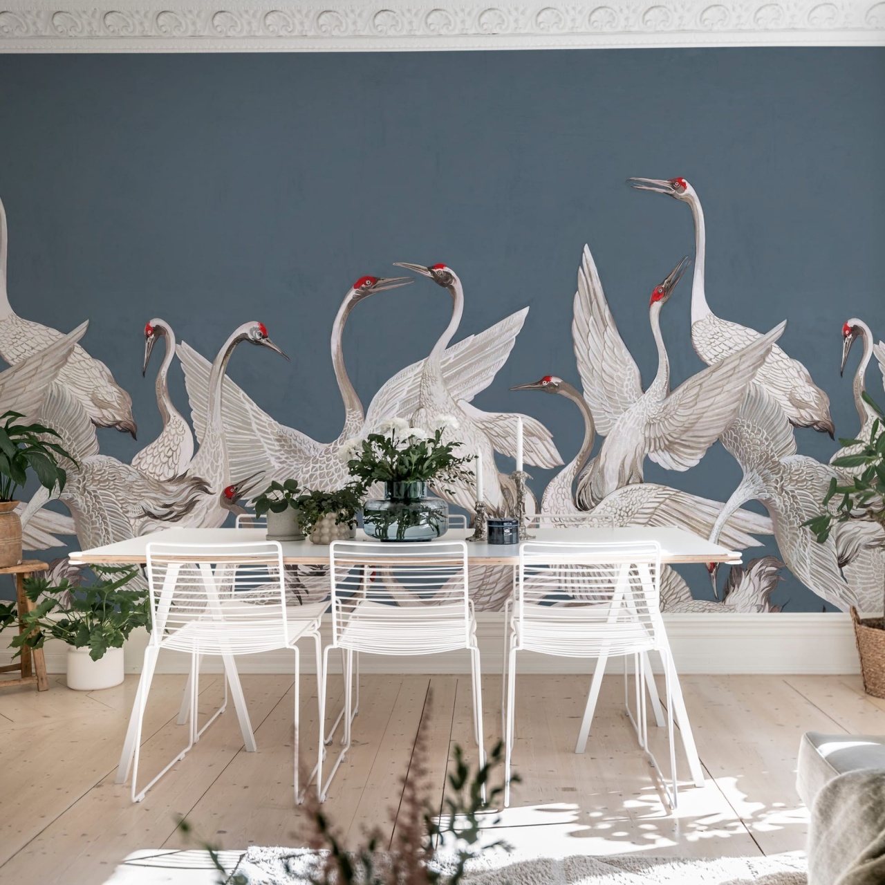 Fototapet, Soaring Cranes, Blue, Rebel Walls - 3