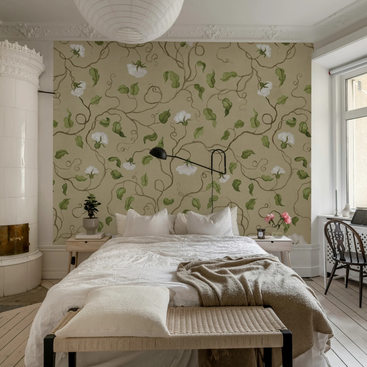 Fototapet, Soft Vines, Beige, Rebel Walls - 3
