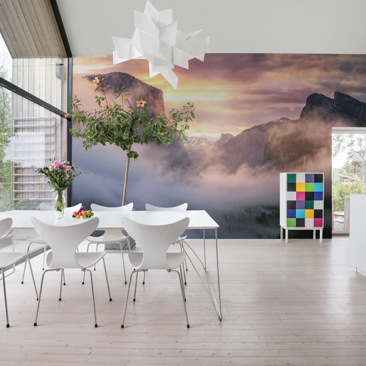 Fototapet, Sunset Mountains, Rebel Walls