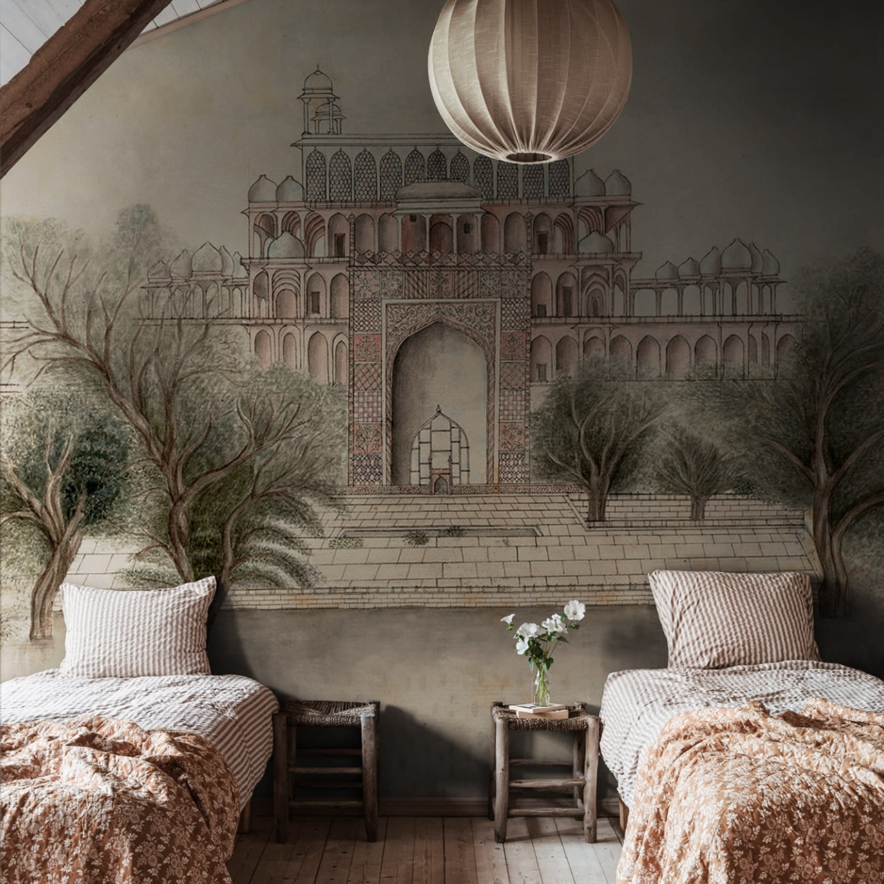 Fototapet, The Temple, Pink, Rebel Walls - 3