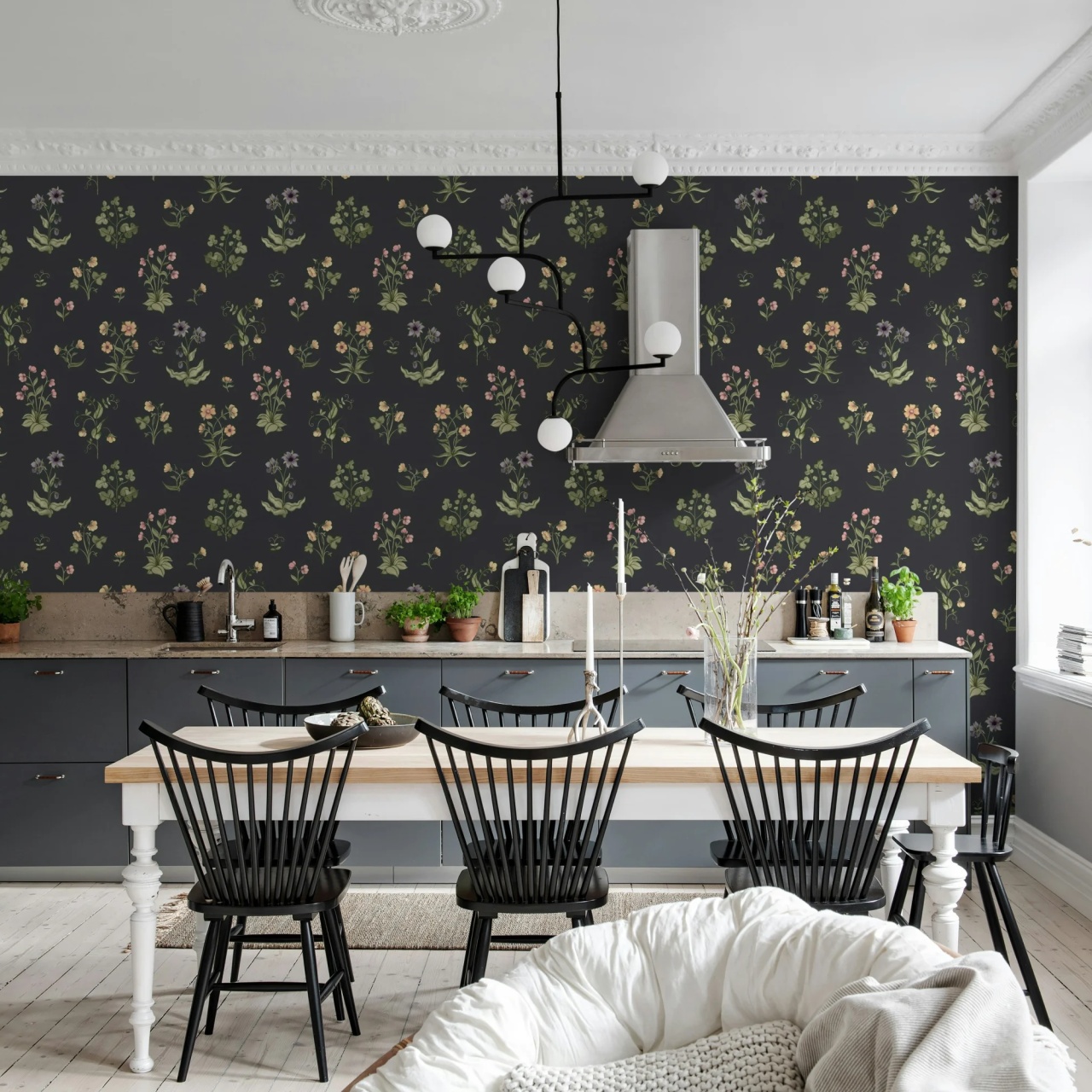 Fototapet, Timeless Flora, Dark Blue, Rebel Walls - 3