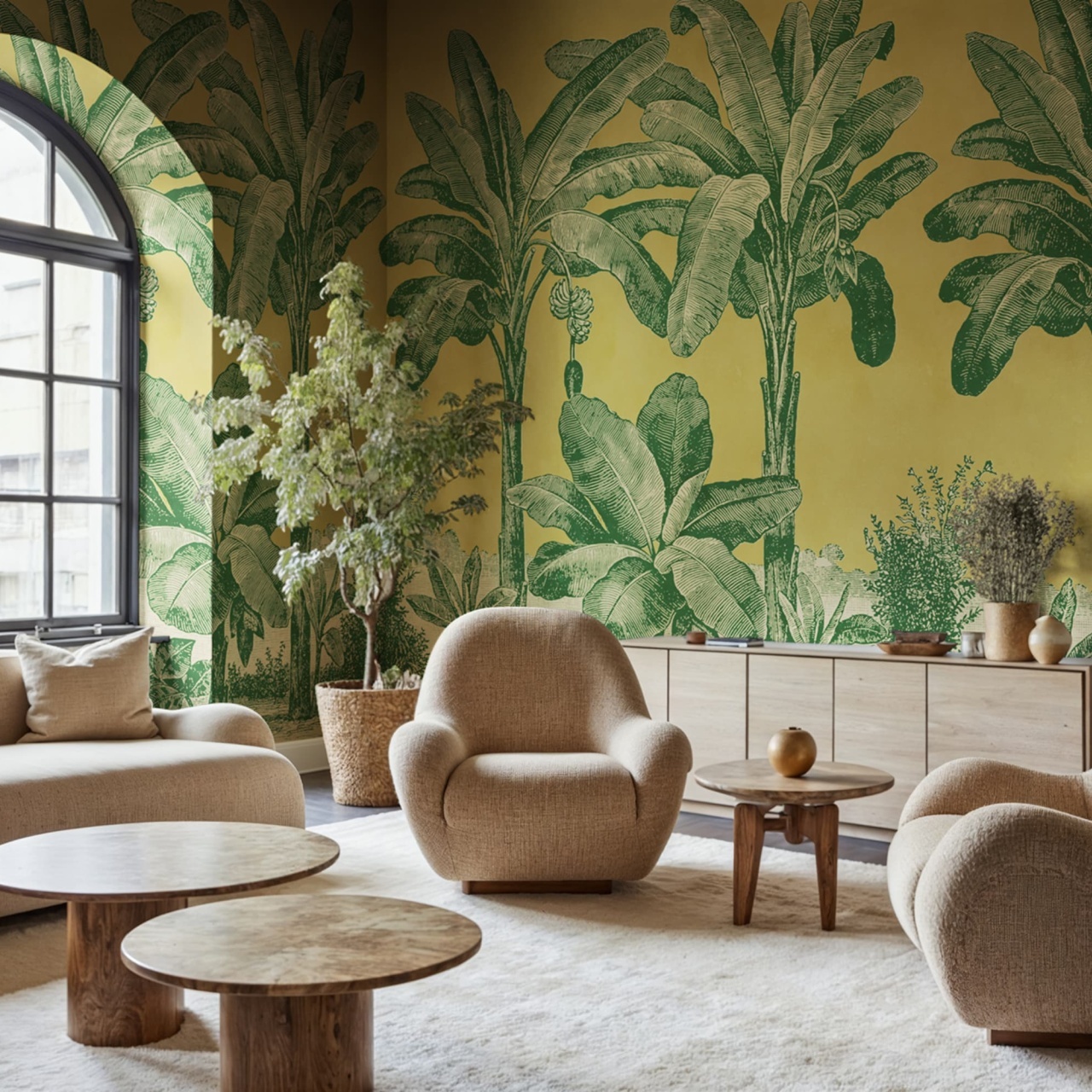 Fototapet, Timeless Tropics, Yellow, Rebel Walls - 3