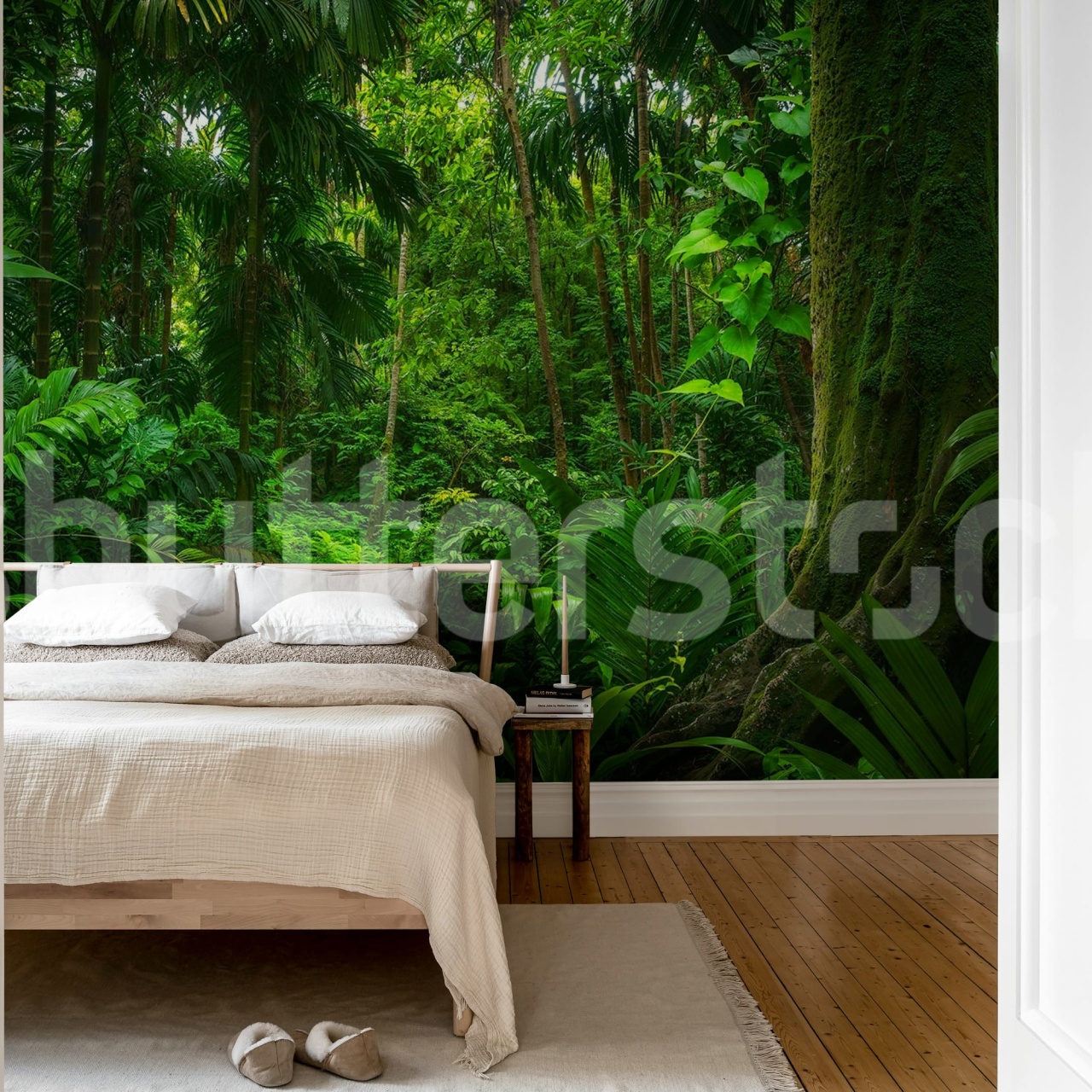 Fototapet, Tropical Landscape, Green, Rebel Walls