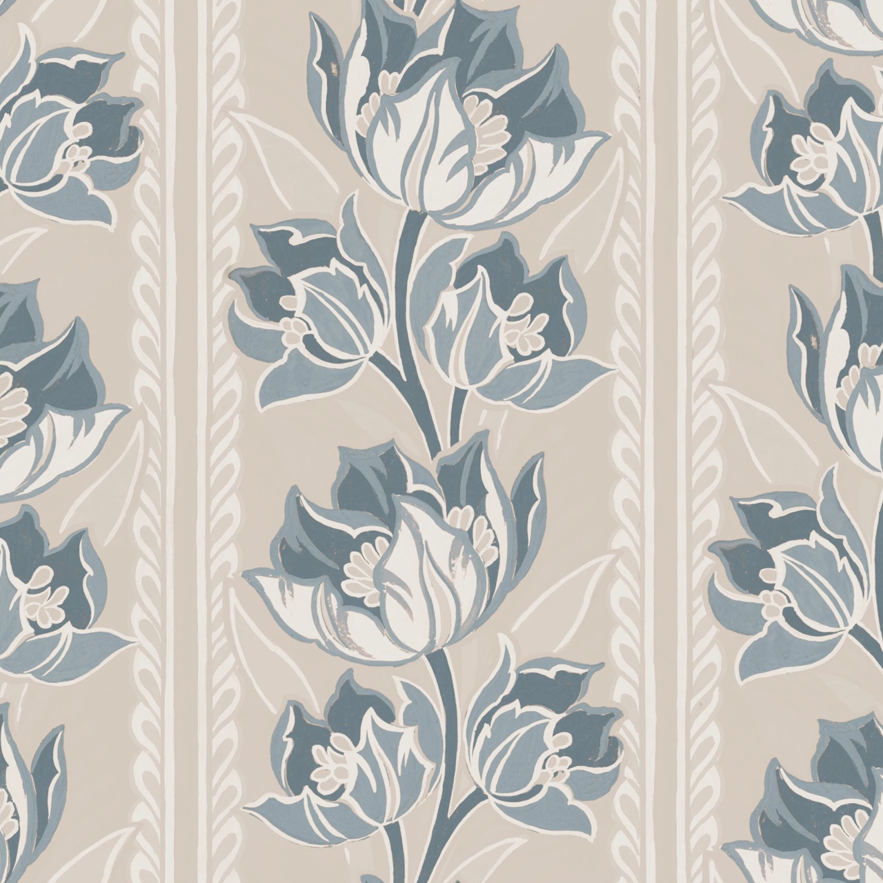 Fototapet, Tulip Stripes, Blue, Rebel Walls - 2