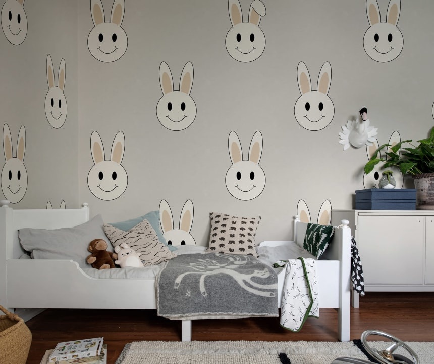 Fototapet, Year of the Rabbit Smiley, Sand, Rebel Walls