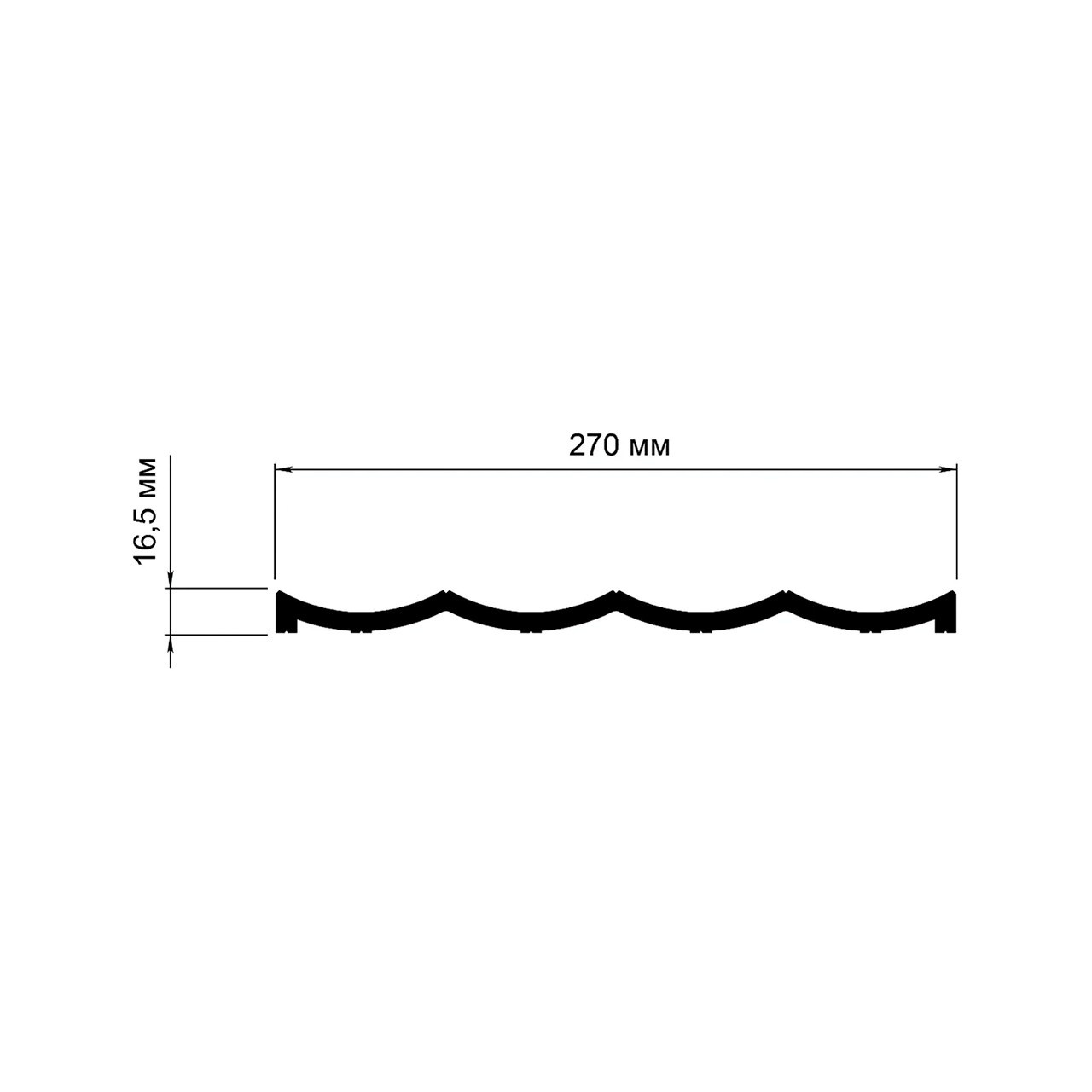 Panou riflaj decorativ 3D, PNH885 - 25x1.6x280 cm - 2