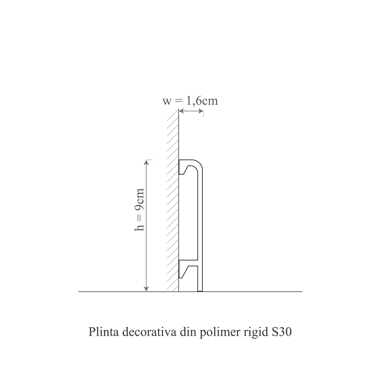Plinta decorativa S30 - 9x1.6x200 cm - 1 | YEO
