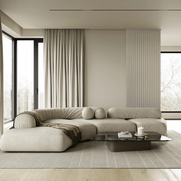 Profil dreapta pentru riflaj decorativ Roca, Moonlight Grey, 270x6.9cm, Lamelio