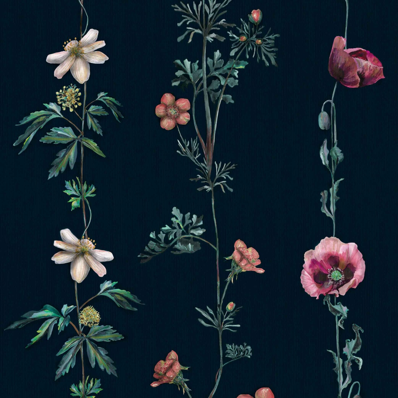 Tapet Climbing Flowers, Marine, Coordonne 5mp / rola - 2