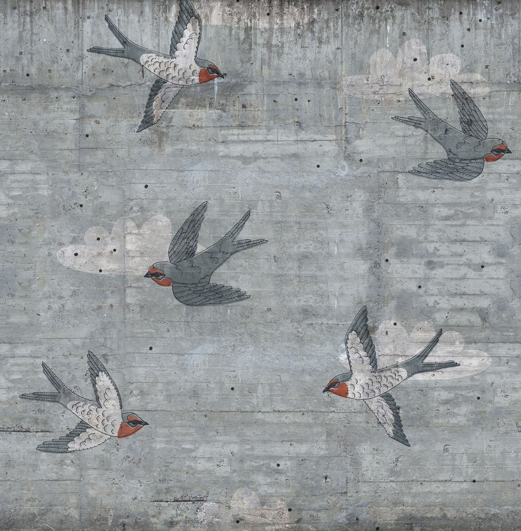 Tapet Concrete Art, Swallow, Rebel Walls - 1 | YEO