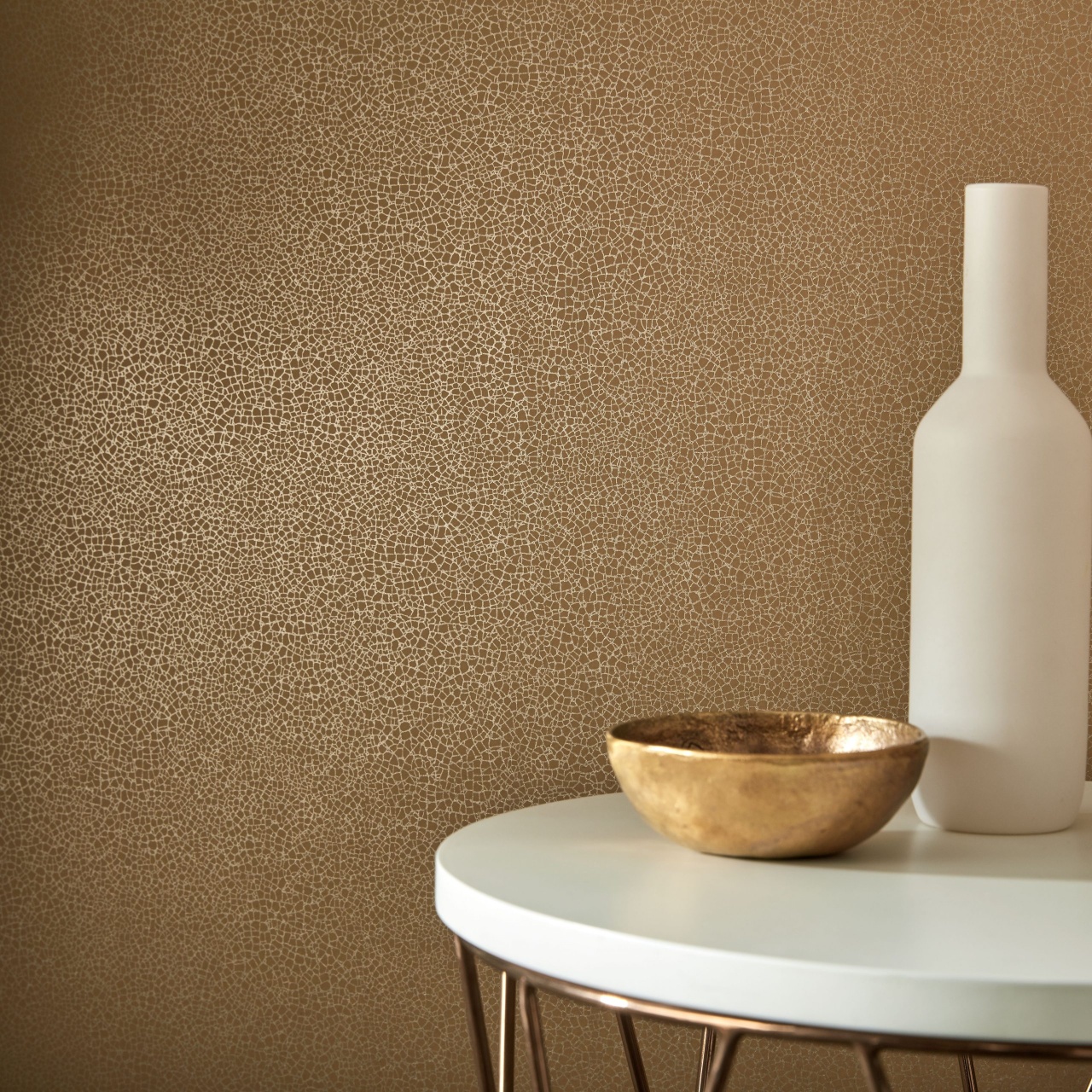 Tapet, Emile, Mustard Yellow Luxury Crackle, 1838 Wallcoverings, 5.3mp / rola