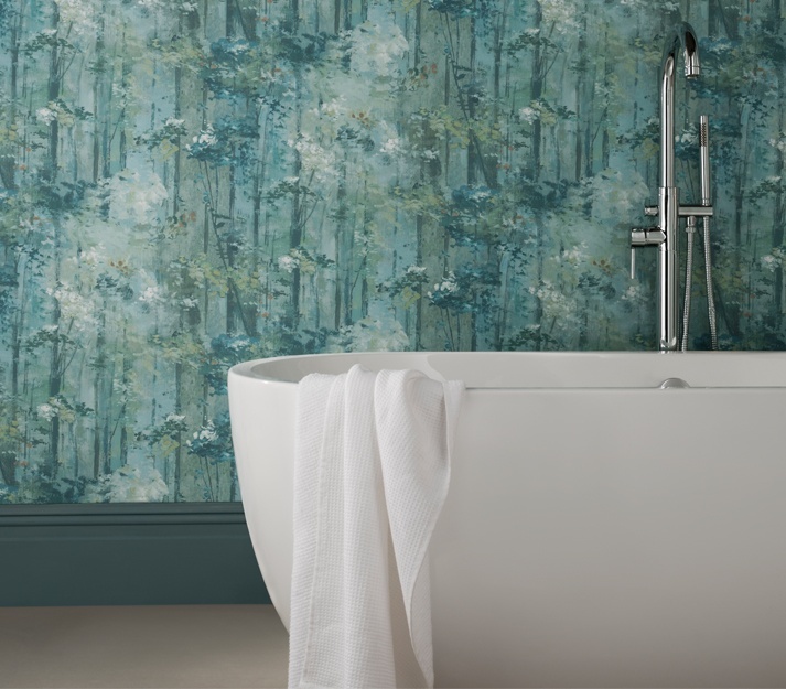 Tapet, Glade, Seafoam Green Luxury Tree, 1838 Wallcoverings, 5.3mp / rola