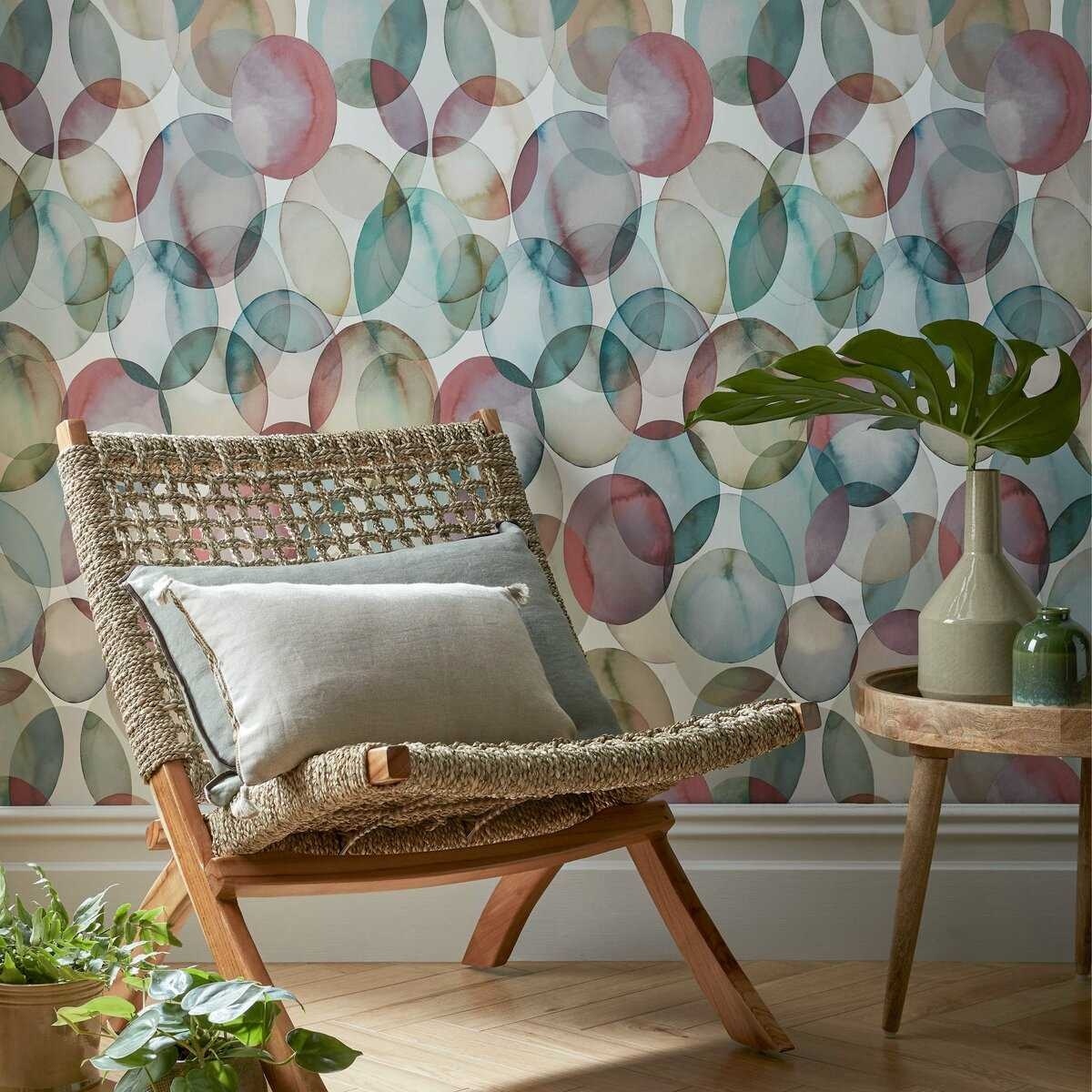 Tapet, Honesty, Peridot Green Luxury Geometric, 1838 Wallcoverings, 5.3mp / rola