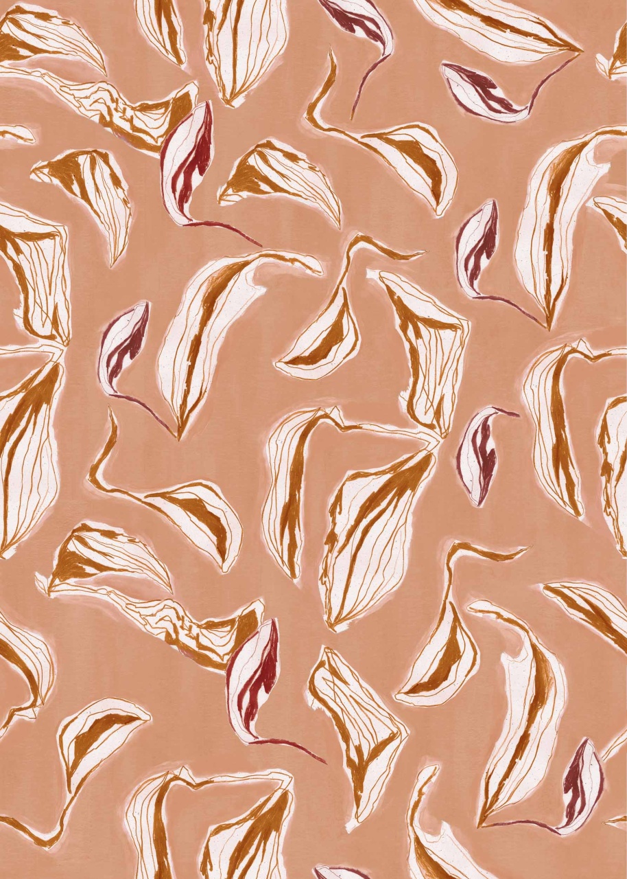 Tapet lavabil Moroccan Branches, Pink, Coordonne 5mp / rola - 1 | YEO