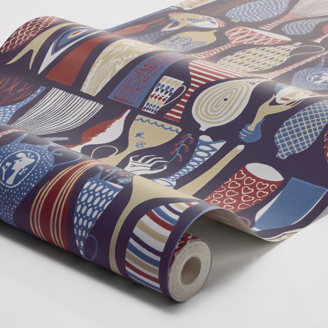 Tapet lavabil, Stig Lindberg Pottery 1760, 5.3mp / rola — imaginea 5