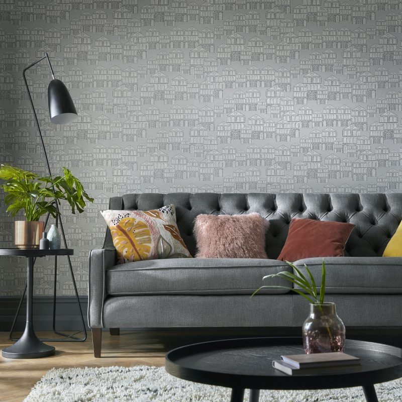 Tapet, Maison, Soft Grey Luxury Patterned, 1838 Wallcoverings, 5.3mp / rola