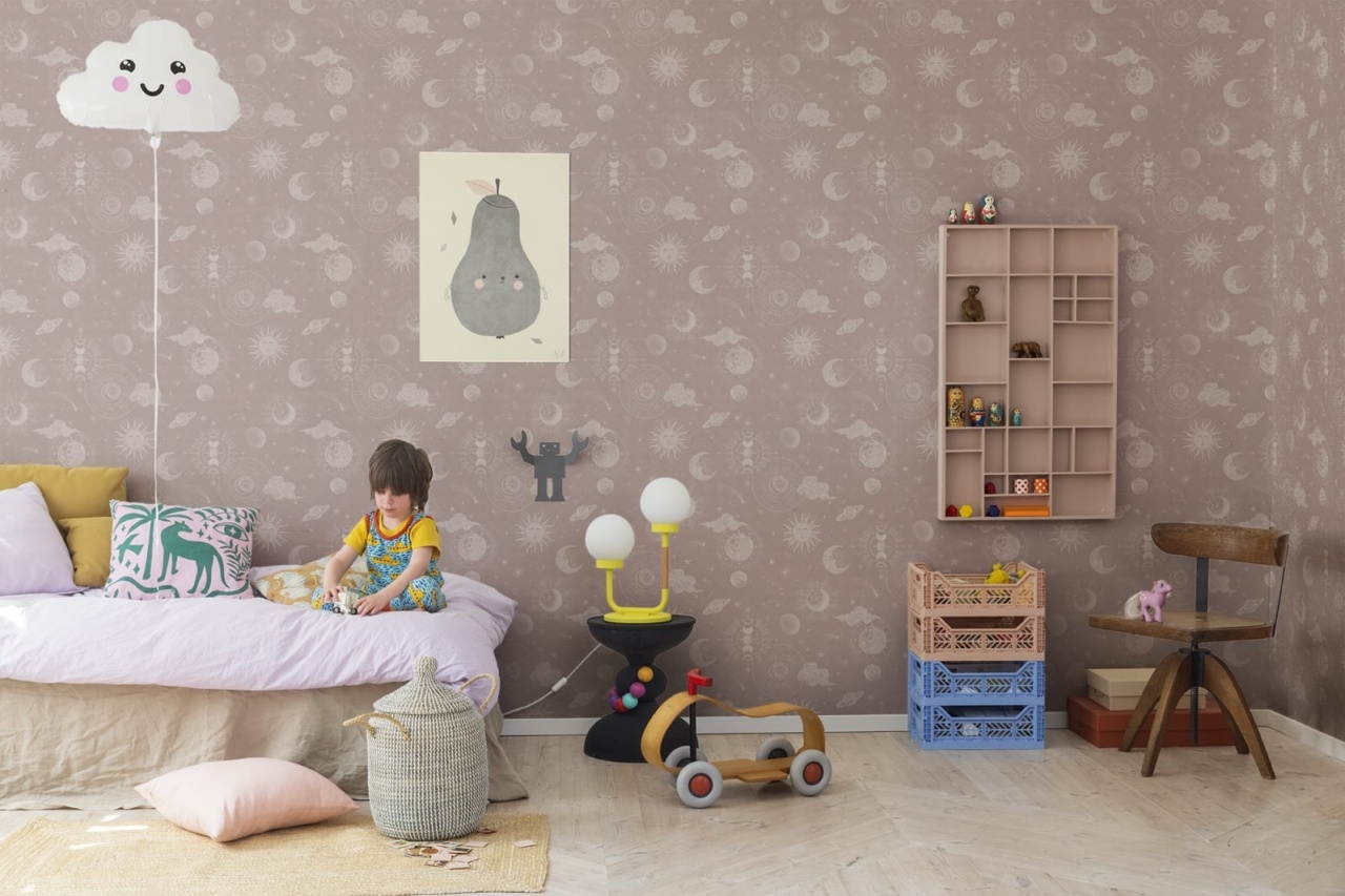 Tapet Planetarium, Pink, Rebel Walls