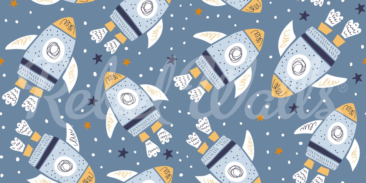 Tapet Rockets, Blue, Rebel Walls - 1 | YEO