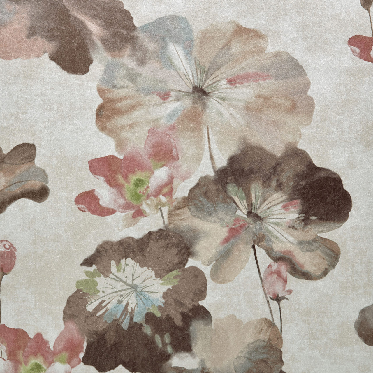 Tapet Water Lilies, Caramel Cream Luxury Floral, 1838 Wallcoverings, 5.3mp / rola - 1 | YEO