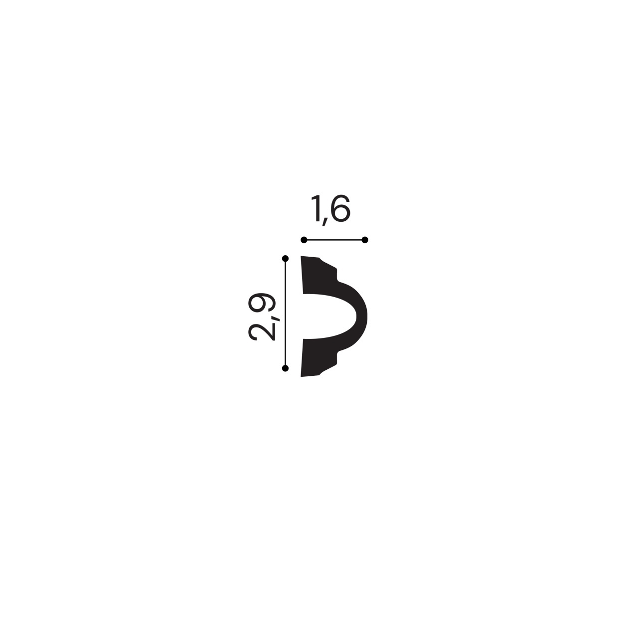 Brau poliuretan flexibil, Manavi, B22F-2.9x1.6x200cm — imaginea 2