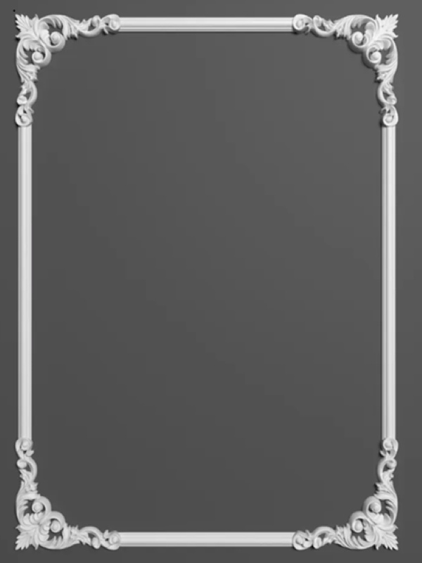 Chenar din poliuretan, Manavi, B16-4 - 20x20x1.9 cm — imaginea 2
