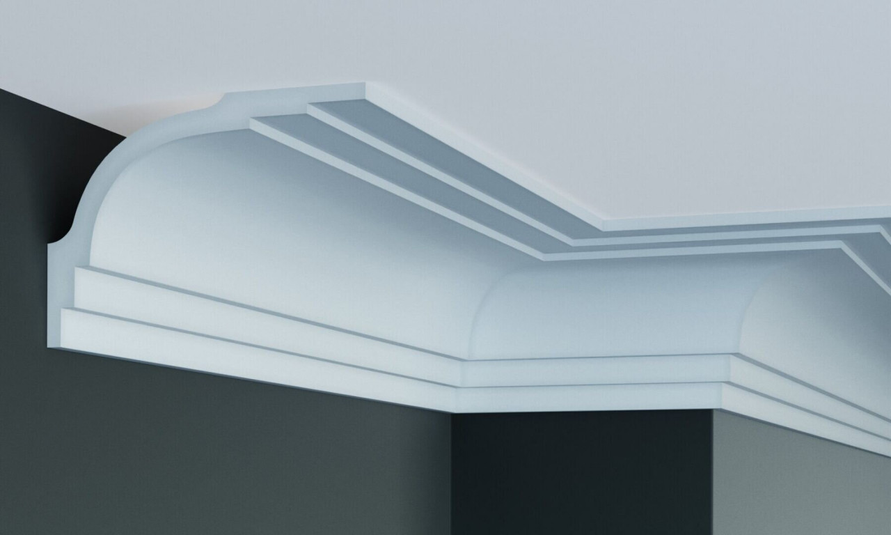 Cornisa decorativa din poliuretan Flexibil P880F - 12x17x200 cm - 1 | YEO
